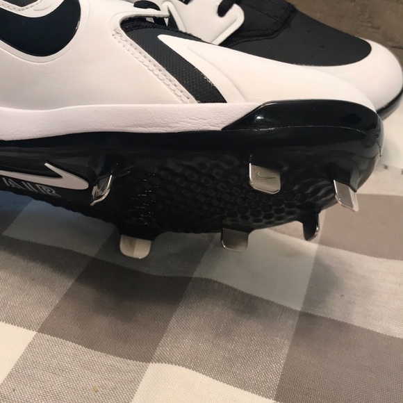 Alpha Huarache Elite Low (Black White) Baseball - Picture 8 of 8